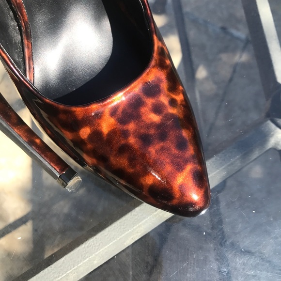 JUST FAB Patent Leopard Heels NWOT! - Picture 8 of 8